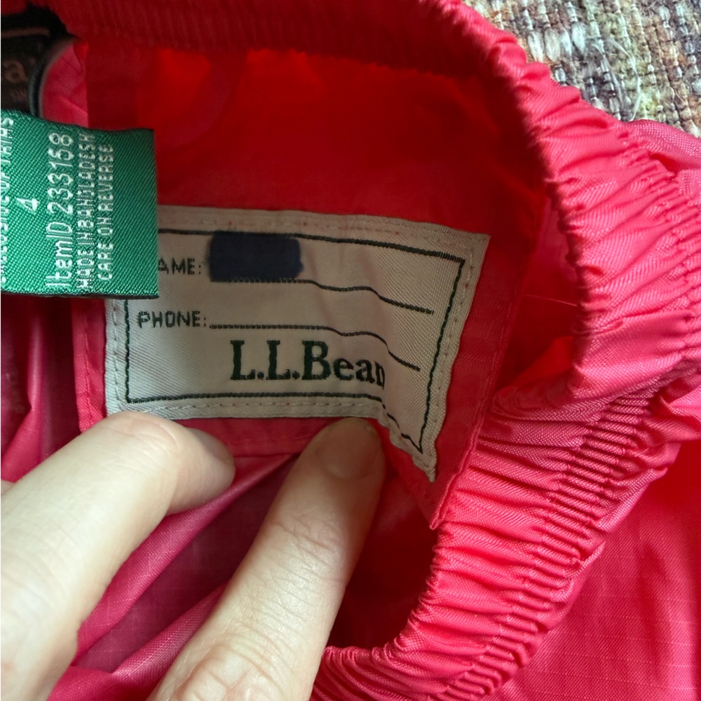 LL Bean bundle of 2 pairs Rain Pants Pink and Purple Girls 4 - Picture 7 of 8